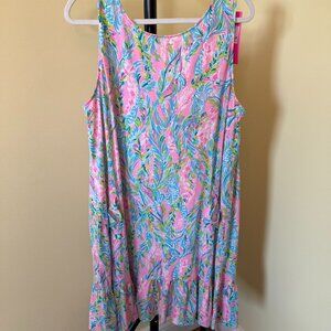 NWT: Lilly Pulitzer Kristen Flounce Dress in Unicorn of the Sea Print size XXL
